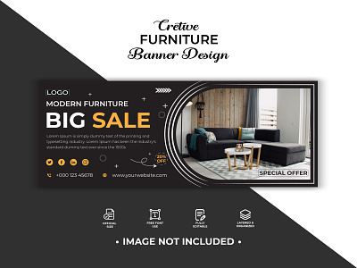 Furniture Banner Design banner design branding comfortable cover design design cover graphic design illustration logo social media web banner