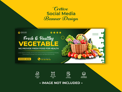 VEGETABLE FACEBOOK OR WEB BANNER TEMPLATE