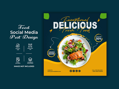 SOCIAL MEDIAL FOOD POST DESIGN red