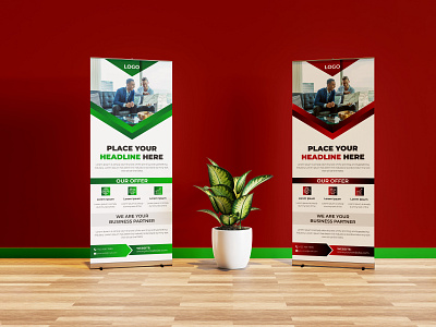 Roll Up Banner Design banner design branding design cover graphic design web banner