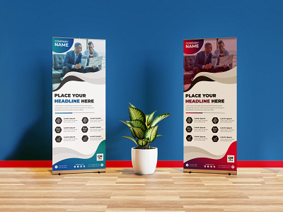 Roll Up Banner Design banner design branding design cover graphic design social media