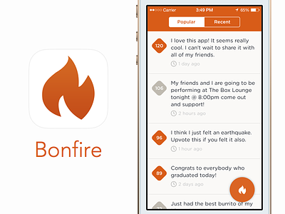 Bonfire for iOS ~ Now on the App Store app bonfire campfire ios ios app local network social
