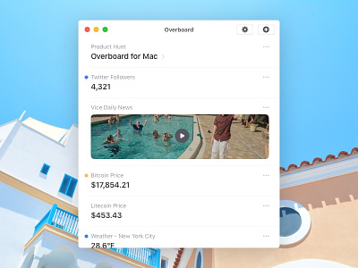 Overboard for Mac 🤔 app crypto followers mac mac app overboard product hunt weather
