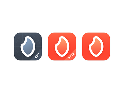 Bonfire App Icons app app icon apple beta dev flame gradient grid ios