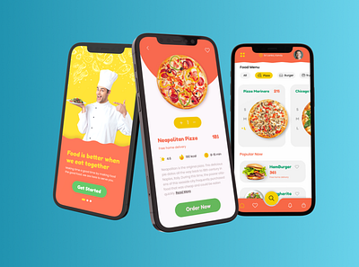 Food ordering mobile app design app design figma vectary 3d elements