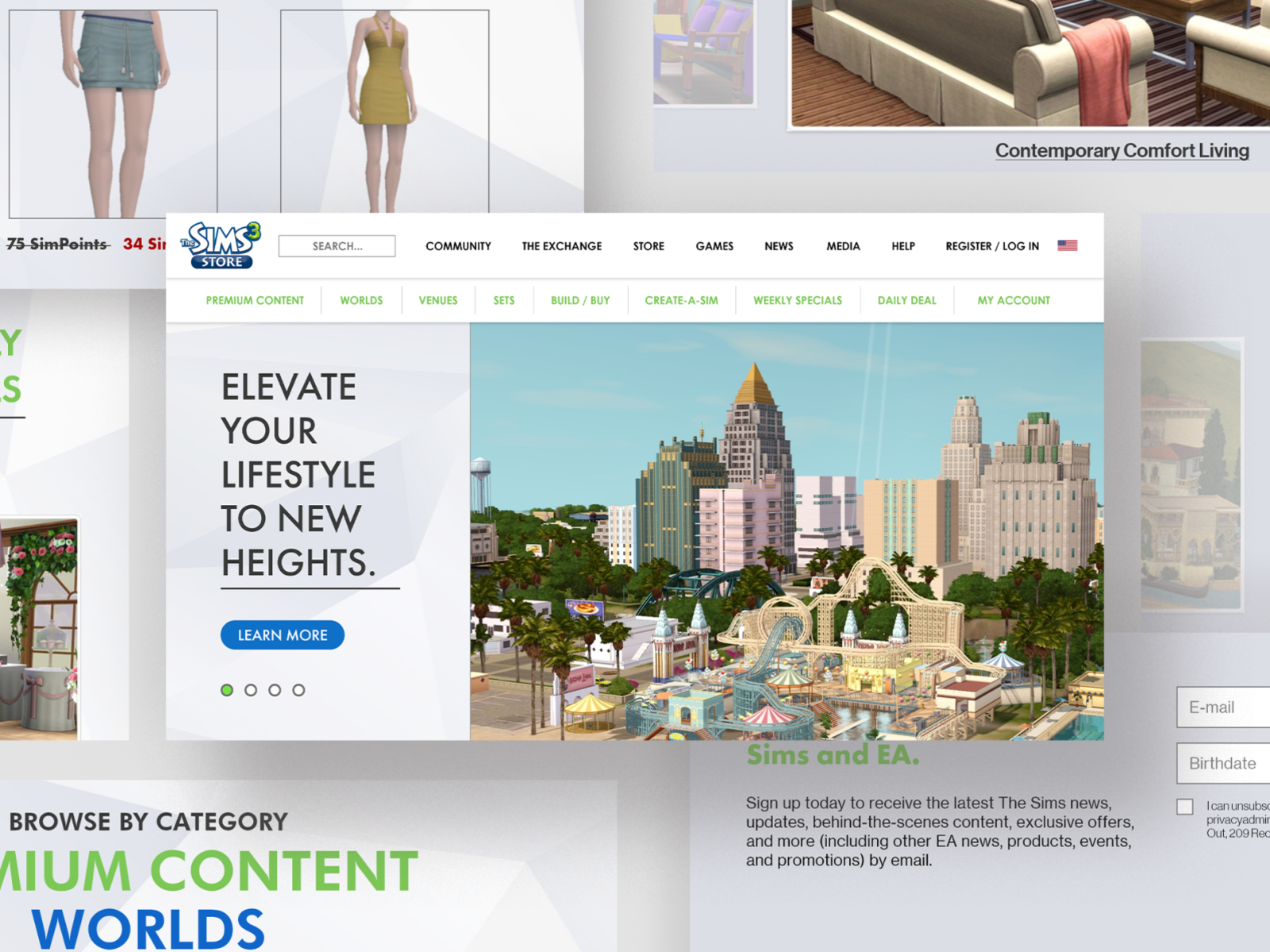 The Sims 3 Store Website Redesign Concept By Ivana Biong On Dribbble   91e340f413dff64750cc5485d41f70b6 