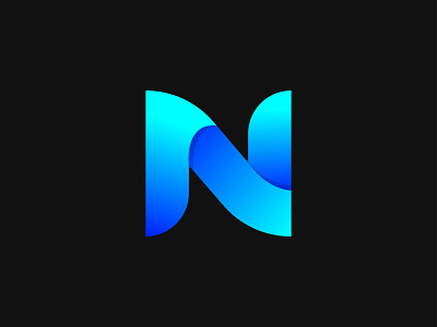 N letter modern logo design