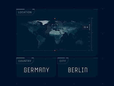 Location Panel futuristic ui location map planisphere