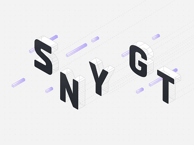 Artwork Snygt 02 2d 3d branding illustration isometric purple snygt typography