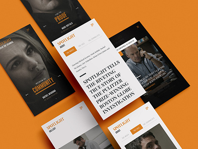 Spotlight Mobile grid layout mobile type website