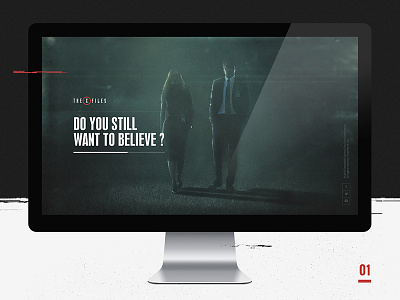 The XFiles - Concept 01 experience interactive layout loader loading the x files tv show type website
