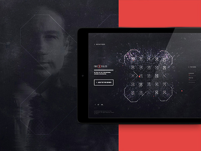 The XFiles - Concept 02 experience interactive ipad layout the x files tv show type webgl website