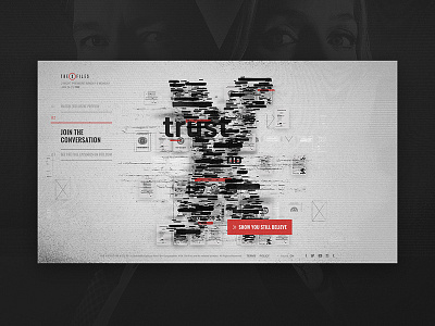 The XFiles - Final Concept experience interactive layout secret documents the x files tv show type webgl website
