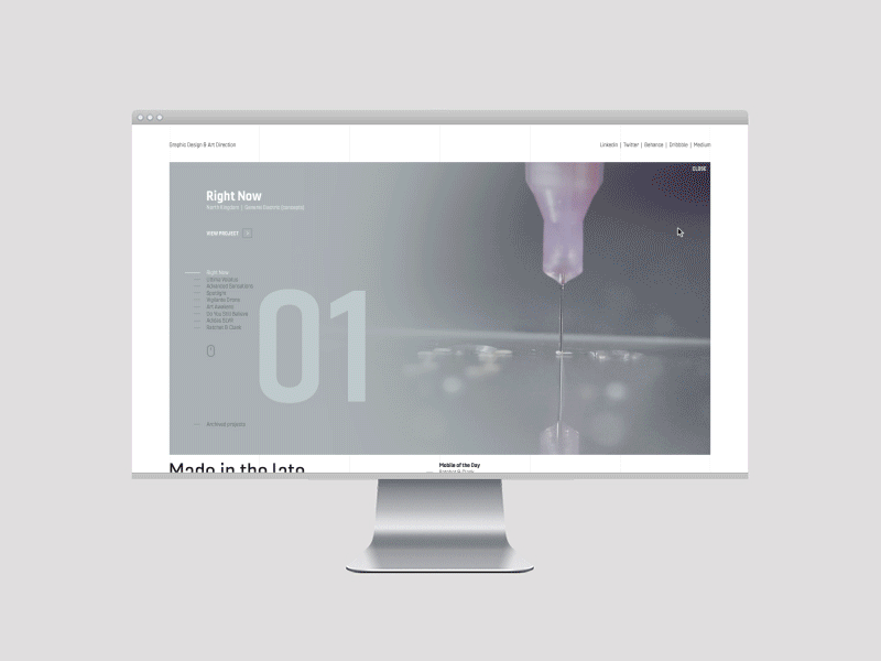 Projects nav