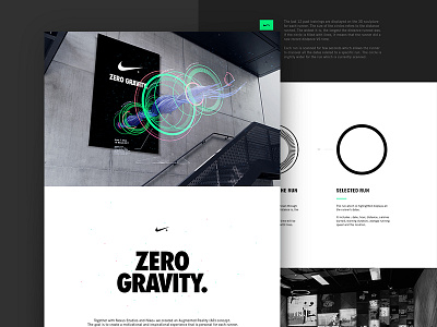 Nike Zero Gravity Case 04 3d augmented reality c4d data visualization datas font icons innovative layout nike sculpture type