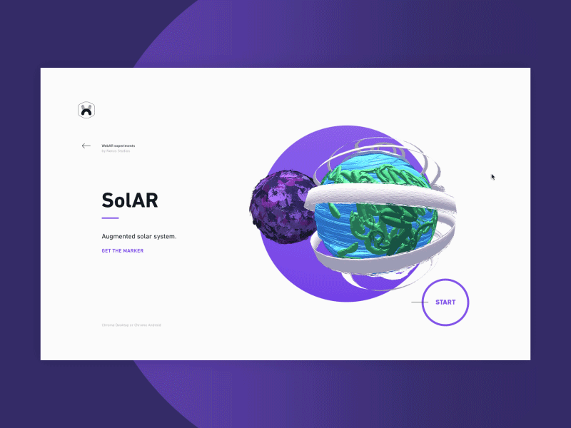 SolAR animation ar grid interaction layout loader loading smooth transition webdesign website