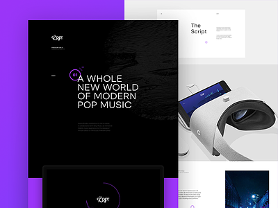 The Script Case Study 3d interactive layout typography ui webdesign website