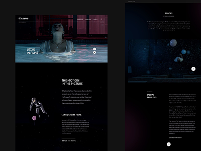 Lexus in Films animation grid interactive layout scroll type ui webdesign website