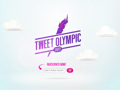 Tweet Olympic 2072 3d buttons logotype webdesign