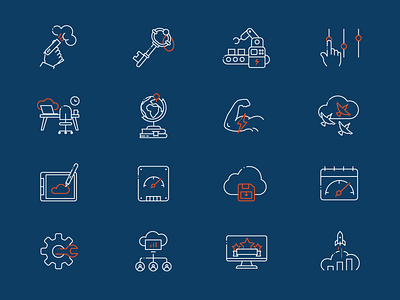 Icon set for IT company III