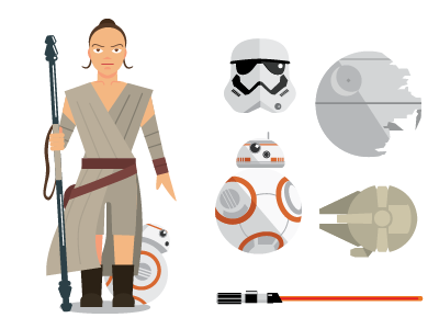 Illustration for App character flat flatgraphic illustration robot starwars sword vector звездныевойны иллюстрация флэт