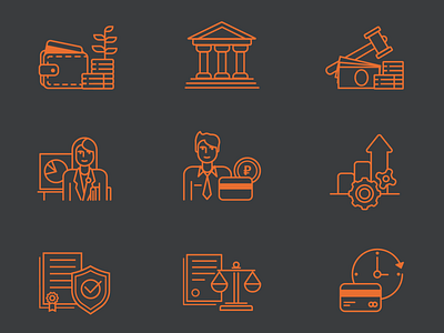 Icons for Bank bank business document documents finance flat flatgraphic icon icons iconset money vector wallet