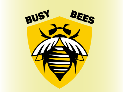 Busy Bee Logo graphic design illustration vector