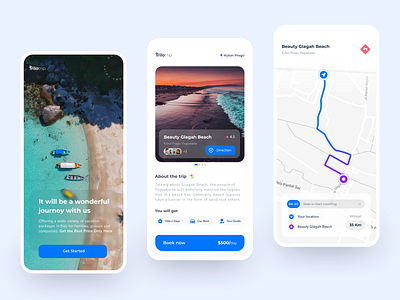 Trilo Trip agency android app clean design designer freelance iphone travel travel agency traveling trip ui ui design uiux ux vacation web