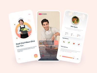 Masak Chef agency android app application chef chef logo clean delicious design designer drink food food and drink food app illustration iphone ui uiux ux vector