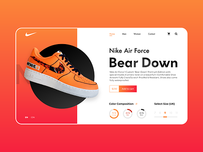 Nike Website agency app browse design gradient iphone orange ui ui design uiux ux website