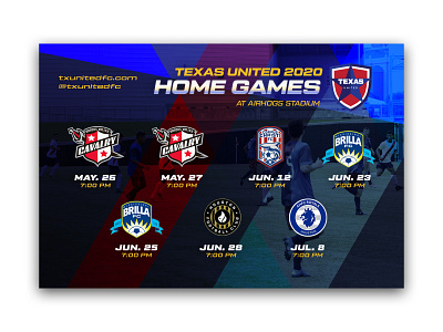 Texas Home Games 2020* branding social media sports