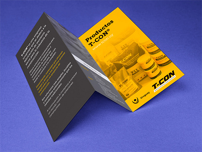 T-CON Brochure branding brochure design mockup paper tri folding