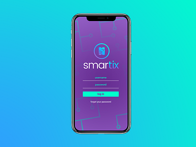Smartix login screen app branding design login mobile screen splash ux