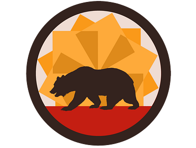 California Badge badge bear california design graphic design logo vector