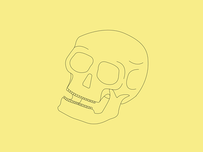 Wandering Skull aesthetic graphic design illustration skull yellow