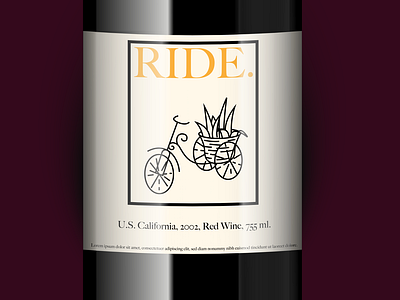 RIDE. California red wine