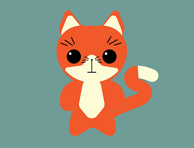 Fox cat animals animation chibi cute graphic design illustration logo vector