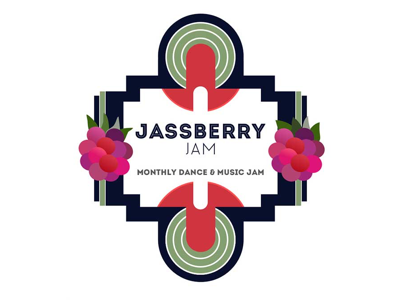 Jassberry Jam- Dance & Music Jam branding identity logo design