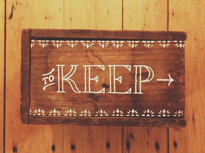 To Keep box cards hand drawn paint pattern type typography vintage wood