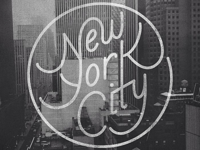 NYC lettering new york nyc sketch texture type typography vector