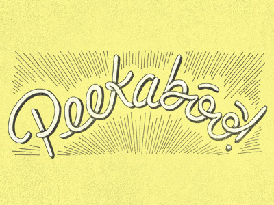 Peekaboo drawing illustration lettering sketch type typography