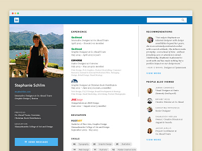 User profile dailyui interactive linkedin mockup profile resume ui user ux web design