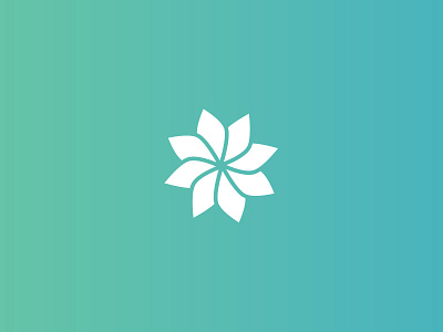 New identity brand data flower geometric gradient identity logo mark tech