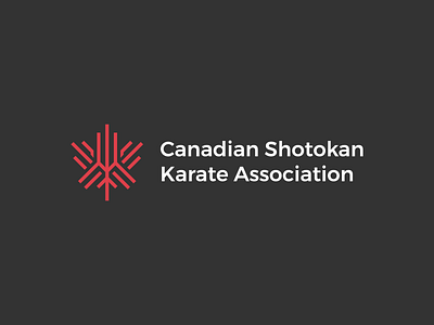 Canadian Shotokan Karate Association branding canada identity karate logo logotype lotus maple leaf minimalist modern tiger