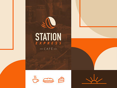 Station Express Café - Branding branding cafe coffee food graphic design icons identity logo
