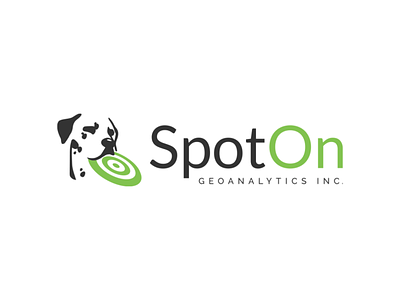 SpotOn Geoanalytics branding dalmatian dog identity logo logotype minimalist modern negative space