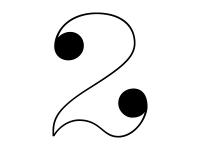 Ballsy figures high contrast numbers type design