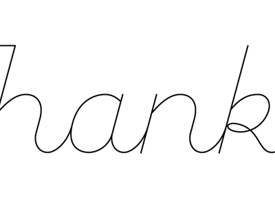 You can't spell 'thanks' without 'hank' lettering palmer script thanks!