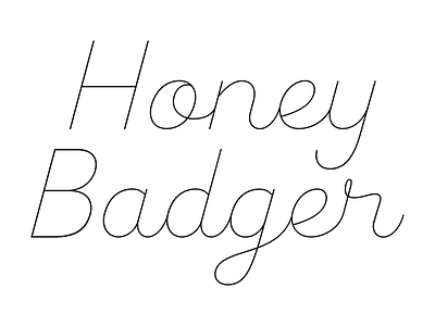 It just takes what it wants… honey badger palmer script type design