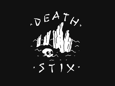 Death Stix flash sheet illustration lettering punk rockabilly skate skating skull surf surfing tattoo tattoo flash